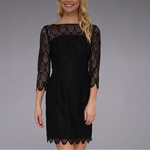 LILLY PULITZER black lace Hera dress - Picture 3 of 14